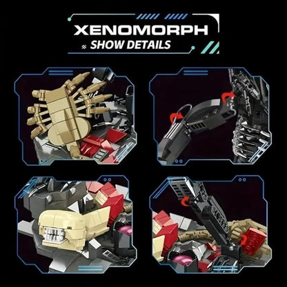 Xenomorph Action Figure Building SetMovie Themed Scenes Building SetsCollectible or Home Office DisplayAdult Horror Gifts for Fans Birthday Halloween