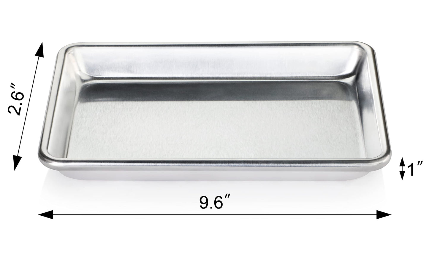 New Star Foodservice Commercial-Grade 18-Gauge Aluminum Sheet Pan/Bun Pan (9 2/3 W x6 2/3 L x1 H (1/8 size))