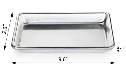 New Star Foodservice Commercial-Grade 18-Gauge Aluminum Sheet Pan/Bun Pan (9 2/3 W x6 2/3 L x1 H (1/8 size))
