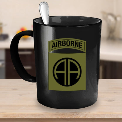 82nd Airborne Coffee Mug - BDU Green - Both Sides