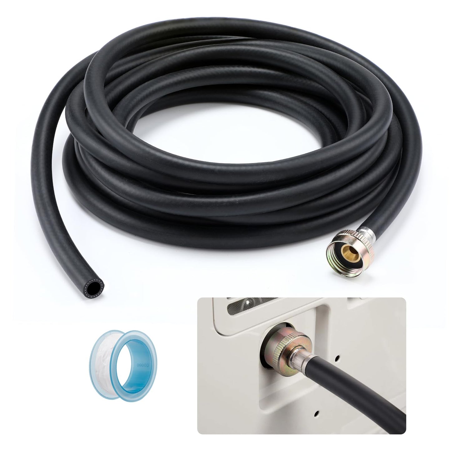 20 FT Extra Long Leakproof Dehumidifier Drain Hose - Thickened Dehumidifier Hose with Rustproof 3/4" FHT Connector Fits Most of Dehumidifiers for Large Space Basement Warehouse