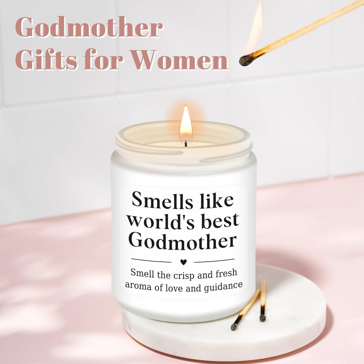 Homsolver Godmother Gifts from Godchild, Godmother Proposal Gift,Mothers Day Birthday Christmas Gift for Godmother's, Godmother's Scented Candles