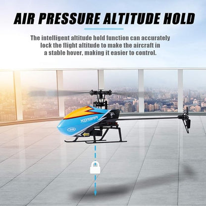 GoolRC C129 RC Helicopter 4 Channel 2.4Ghz Remote Control Helicopter with 6-Axis Gyro Aileronless RC Aircraft with Altitude Hold Landing Pad and 2 Batteries (Orange)