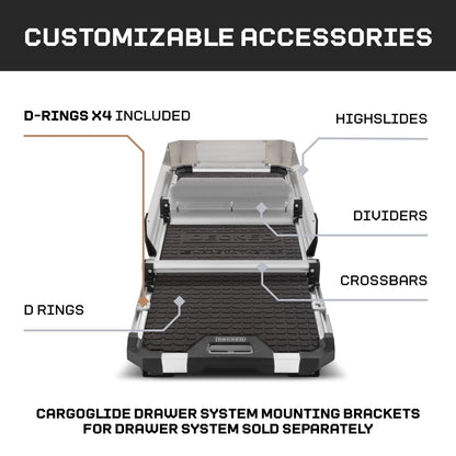 CargoGlide Truck Bed Slide – 600 lb Capacity, 75% Extension – Heavy-Duty Pickup Cargo Slide for Easy Bed Access – Compatible with CargoGlide 600/75% / 24" W / 68" L