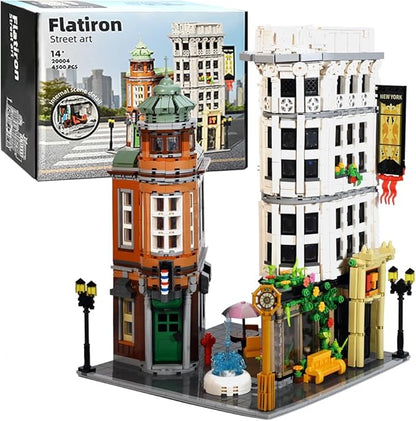 Flatiron Building Set - New York City Architecture Construction Kit Famous Landmarks American Street View ModelCollectible Building Bricks Toys for Adults and Teens - 4500 Pieces