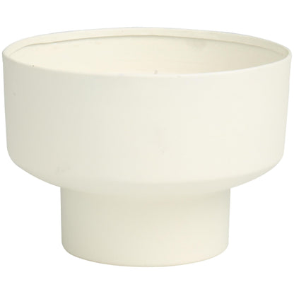 Deco 79 Metal Decorative Candle Cozy Cashmere Scented Matte 50 oz 3 Wick Aromatherapy Candle with White Wax, Wax Aromatherapy Candle 7" x 7" x 5", White