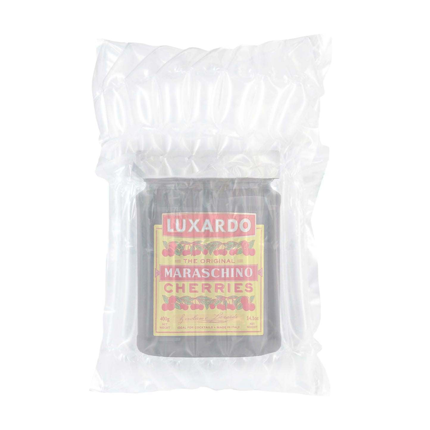 Luxardo Gourmet Cocktail Maraschino Cherries | for Old Fashioned, Manhattan and Desserts | Packed in Special Protective Bubble, 400G Jar