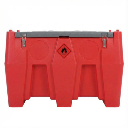 128 Gallon Portable Fuel Tank for Diesel and Gasoline, 12v 10 GPM Pump with Auto Shut-Off Nozzle, 13 Ft Hose and Swivel Connector, Heavy-Duty Transfer Tank for Truck, Tractor, Boat and Equipment