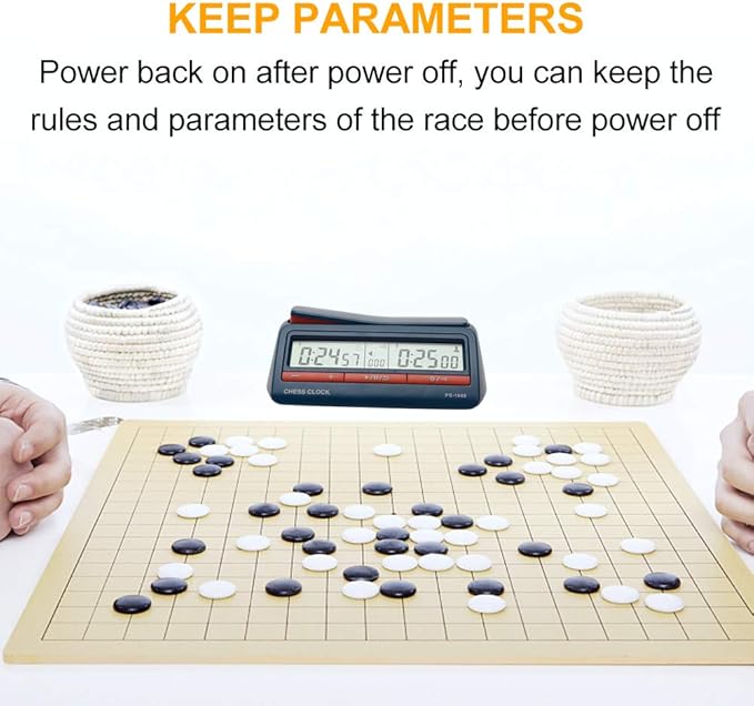 Chess Clock Digital Chess Timer Portable Count Down Game Timer for Professional Chess Board Game(Blue)