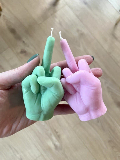 Middle Finger Candle, Homemade soy candle, Hand Fuck Candle, Teen Room Decor Candle, Funny Aeshetic Candle, Hippie Candle (White, WITHOUT SCENT)