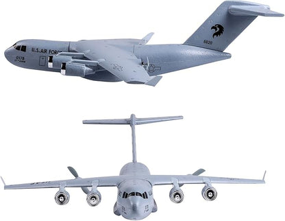 RTF RC Plane 2.4Ghz 2 Channels Airplane Navy Blue C17 Globemaster III Aircraft Easy to Fly RC Toy