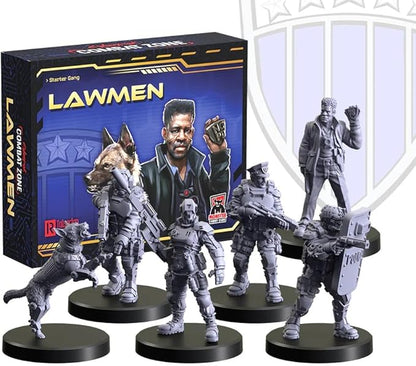 Monster Fight Club Cyberpunk Red Combat Zone Miniatures Expansion: Lawmen Starter Gang