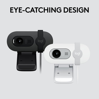 Logitech Brio 101 Full HD 1080p Webcam for Meetings, Streaming, Desktop, Laptop, PC - Built-in Mic, Shutter, USB-A, Teams, Zoom - Black