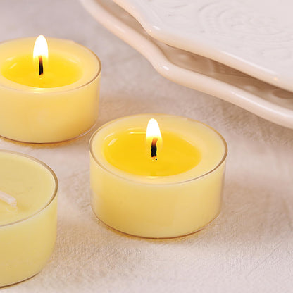 Vanilla Scented Tealight Candles – 14 Pack, 100% Pure Palm Wax, 6-Hour Burn, Ivory Cream Tea Lights for Cozy Ambiance, Home Relaxation, Romantic Settings, Clean Burn & Smokeless