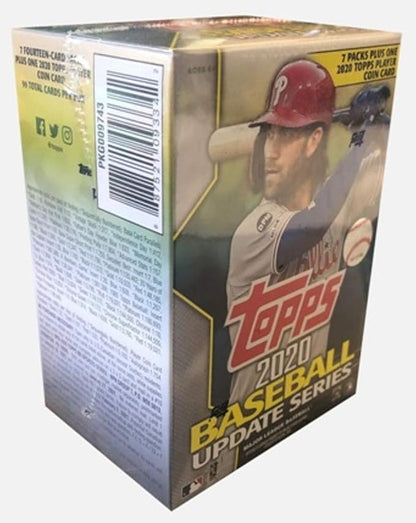 2020 Topps Traded and Update Series Baseball Unopened Blaster Box of Packs with 99 Cards including One EXCLUSIVE Coin Card and Possible Rookies Autographs and Jersey Cards