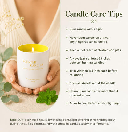 Lanttu Eucalyptus & Mint Scented Candle, 10 oz Natural Soy Wax
