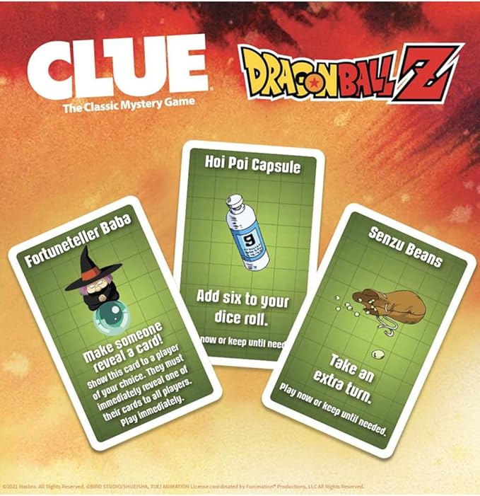 USAOPOLY CLUE Dragon Ball Z | Collectible Clue Board Game Featuring Anime Show | Officially-Licensed Game with Familiar Locations and Iconic Characters from Dragon Ball Show