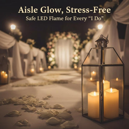 ANGELLOONG Flickering Flameless Candles, Realistic Battery Operated Candles with Remote and Timer, Set of 3 LED Candles for Room Fall Home Wedding Decor Centerpieces Table Party Valentines Decorations