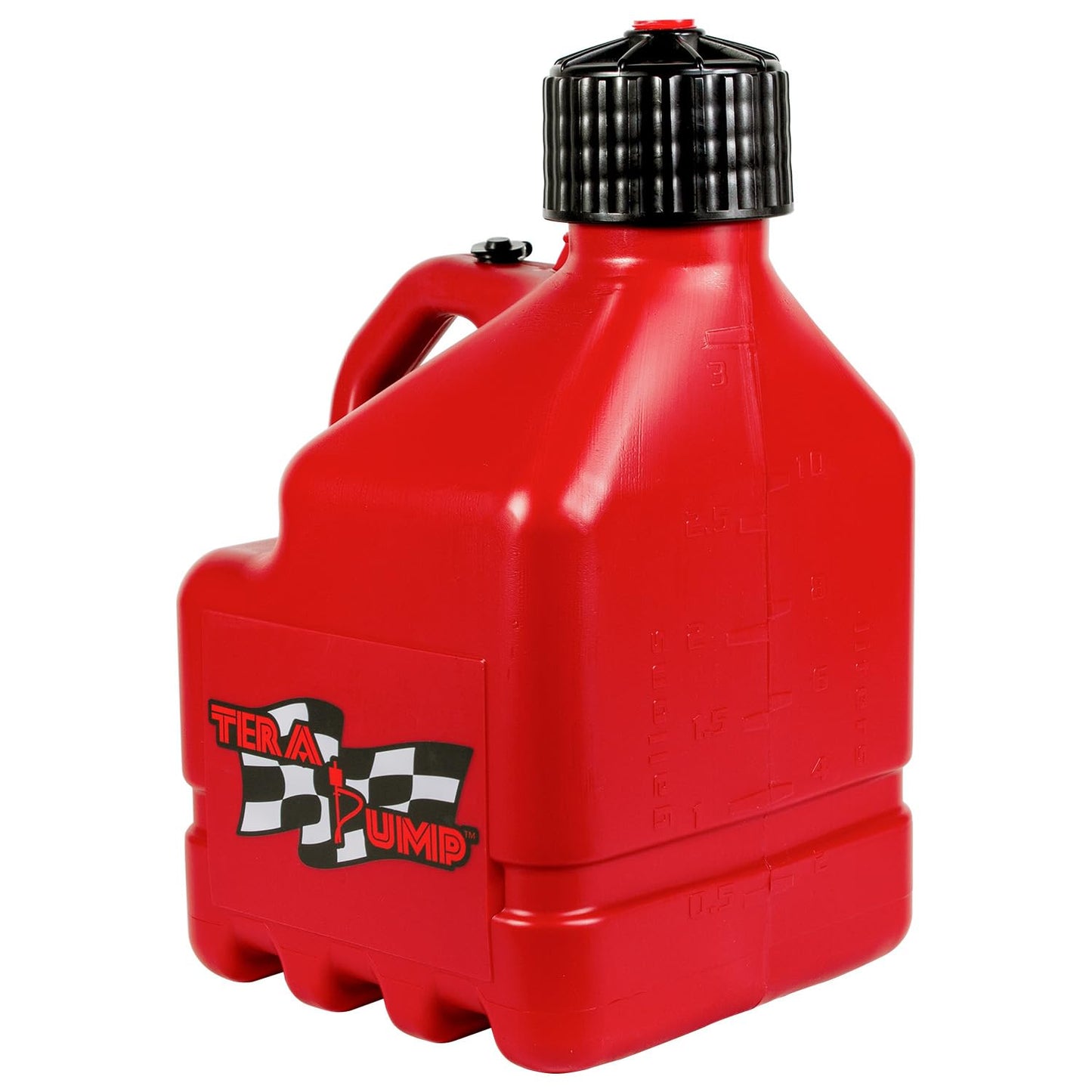 TERA PUMP 3 Gallon Multi-Purpose Utility Can (Red) with Auto-Stop Battery Powered Liquid Transfer Pump - 4.25FT Long Hose 2.3 GPM Transfer Rate For Non-Fuel Products