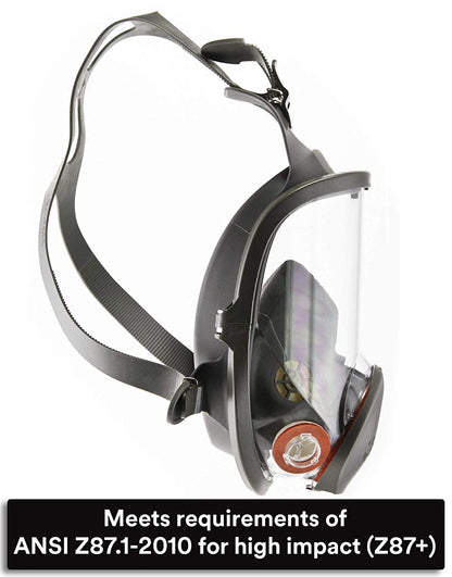 3M Safety 142-6800 Reusable Full Face Mask Respirator, Grey, Medium