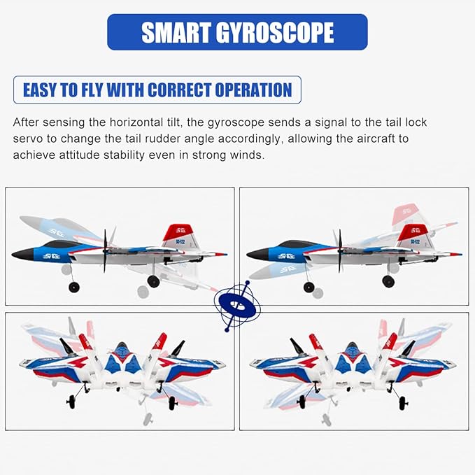 RC Plane 4 Channel Remote Control Airplane F-22 RC Airplane for Beginners Adult with Stunt Flying Xpilot Stabilization System &amp Aerobatic Two Batteries Gift Toy for Kids