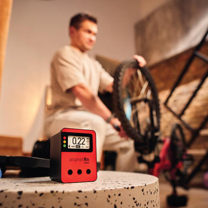 Aranet Radon One – Fast Home Radon Gas Detector with 10-Minute Response, E-Ink Display, Battery Powered, Portable Real-Time Radon Monitor for Basements & Indoor Air Monitoring (Red)