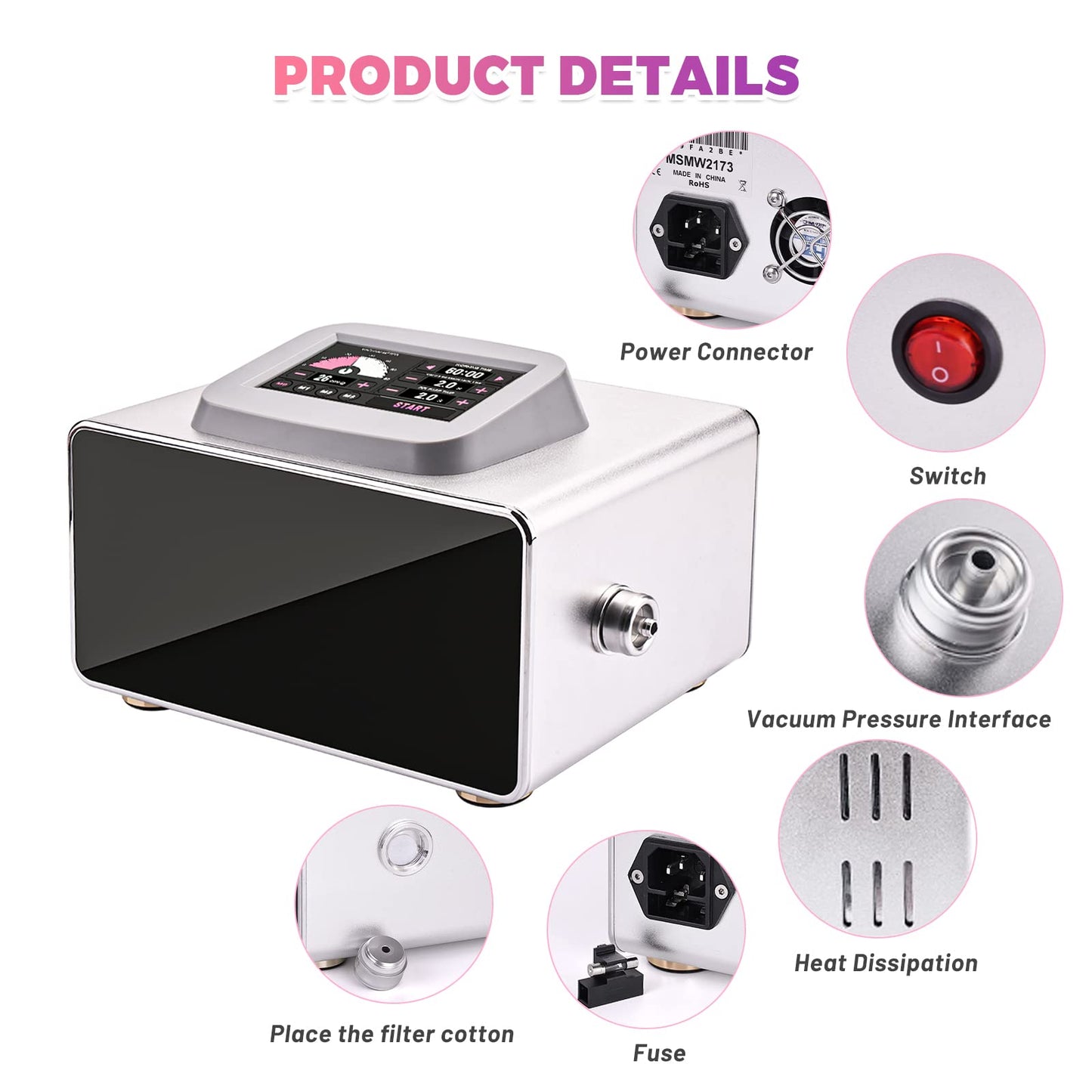 Meifuly Vacuum Therapy Machine with 1500ML Large Cups, Vacuum Cupping Machine, Vacuum Cupping Therapy Sets with 24 Vacuum Cups and 3 Pumps, 0-60 cmHg