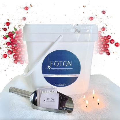 Foton Pearled Candle 9lb - Bulk Mulled Magic Fall Scent Non Toxic Luxury Long Lasting Powder Wax Sand Candles - Refillable Pearl Foton Candle Sand with 100 Wicks for Candles Making
