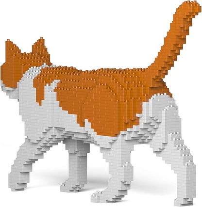 JEKCA Cat 11S-M03 | Orange and White Cat Plastic Building Blocks | Age 14+