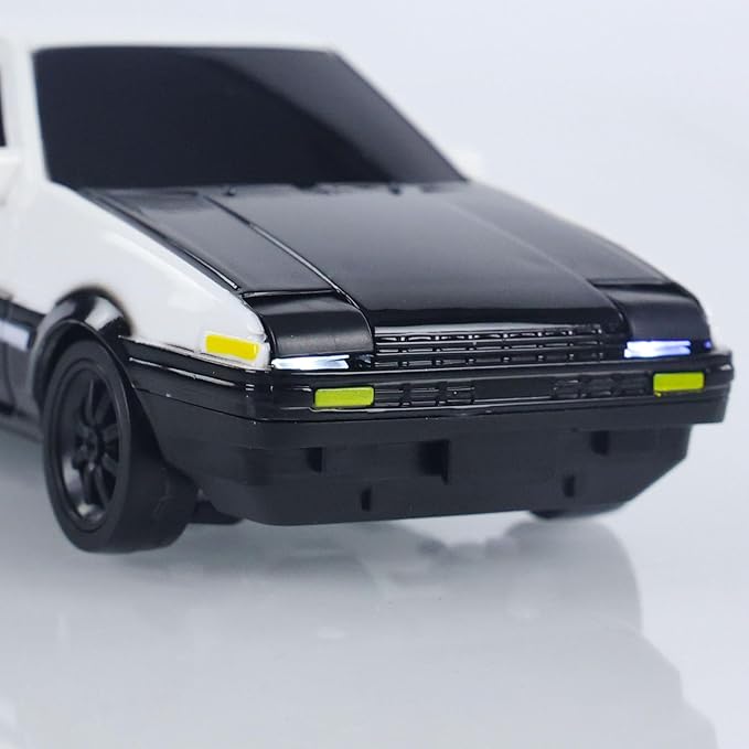 1/43 High Speed 2.4GHz RC for DIY AE86 Drift Car with 4-Wheel Drive Motor ESC Servo Motor Battery Gyroscope Mini Vehicle Hobby Grade Model for Birthday Gift