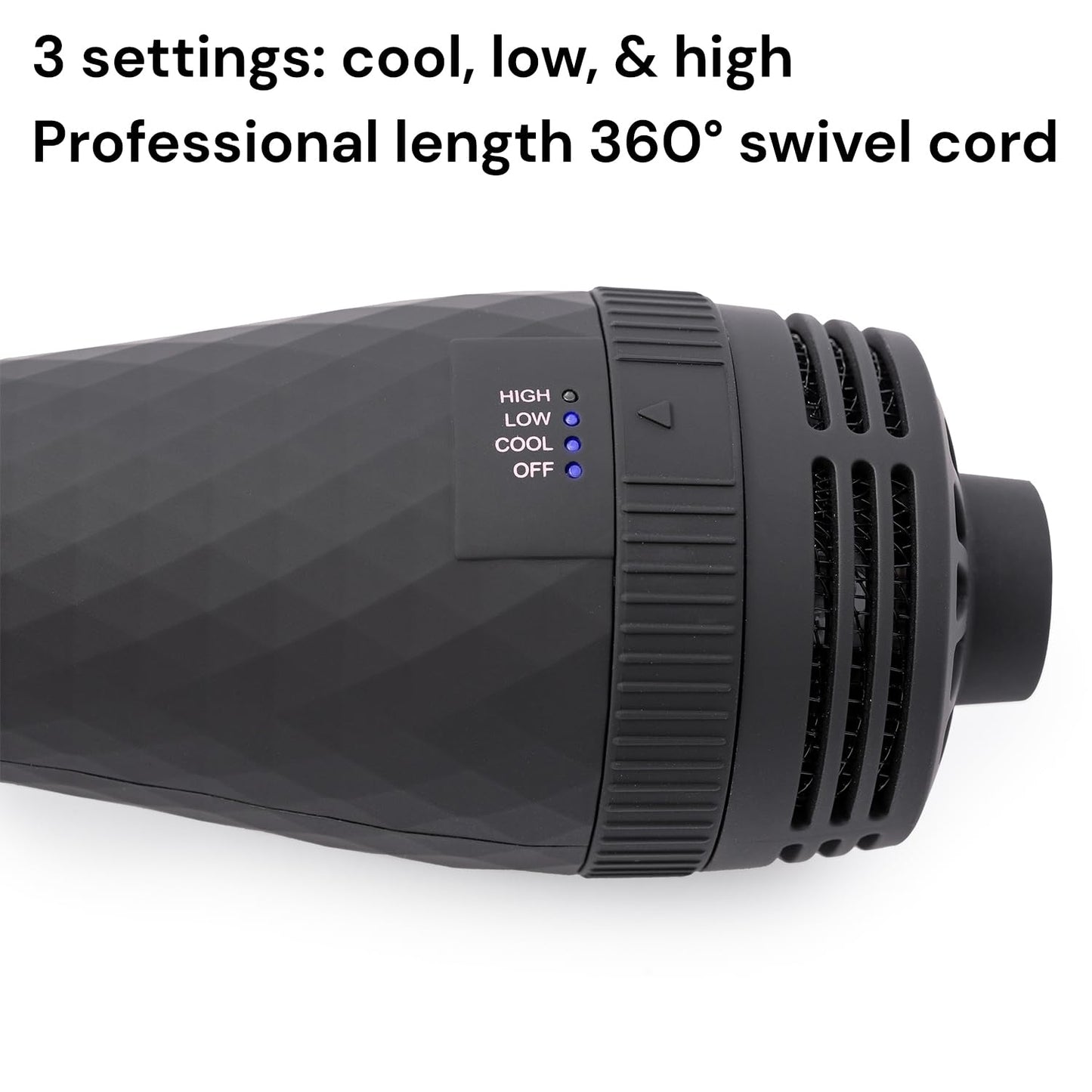 L'ANGE HAIR Le Volume 2-in-1 Titanium Blow Dryer Brush | Hot Air Brush for Hair Drying & Styling | Ionic Oval Barrel for Smooth, Frizz-Free Volume | (Blush – 75mm)
