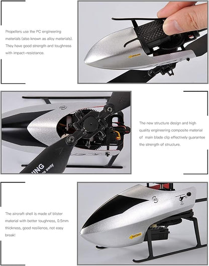GoolRC C129 V2 RC Helicopter 4 Channel Remote Control Helicopter with 6-Axis Gyro 2.4GHz RC Aircraft with 3D Flips Altitude Hold One Key Take Off/Landing and 2 Batteries for Adults and Beginners