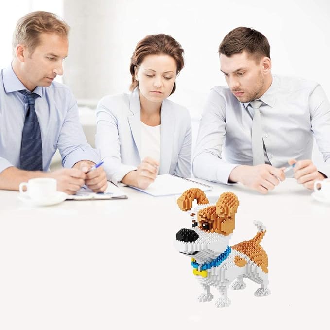 Mini Dog Building Blocks Pet Building Toy Bricks Micro Mini Blocks 3D Puzzle Building Blocks Set Toys Gifts for Kids or Adult (Standing Mike Dog 2100PCS)