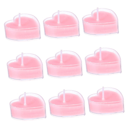 NOLITOY 9pcs Heart-Shaped Aromatherapy Candles for Valentine Day Smokeless Tealight Candles PVC Box Create Romantic Atmosphere for Proposals and Weddings
