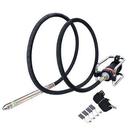 BIZOEPRO Concrete Vibrator, 1600W 2HP 18000RPM, 14-3/4ft Flexible Shaft, Electric Concrete Vibrating Tool, Hand Held Power Concrete Vibrators, Portable for Construction, Remove Air Bubbles Level Tool