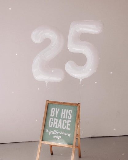 White 5 Balloon, Translucent Number Balloons 40 Inch, 5th Birthday Balloon Decorations, White Party Supplies, 5 Number Balloons, Number 5 Balloon