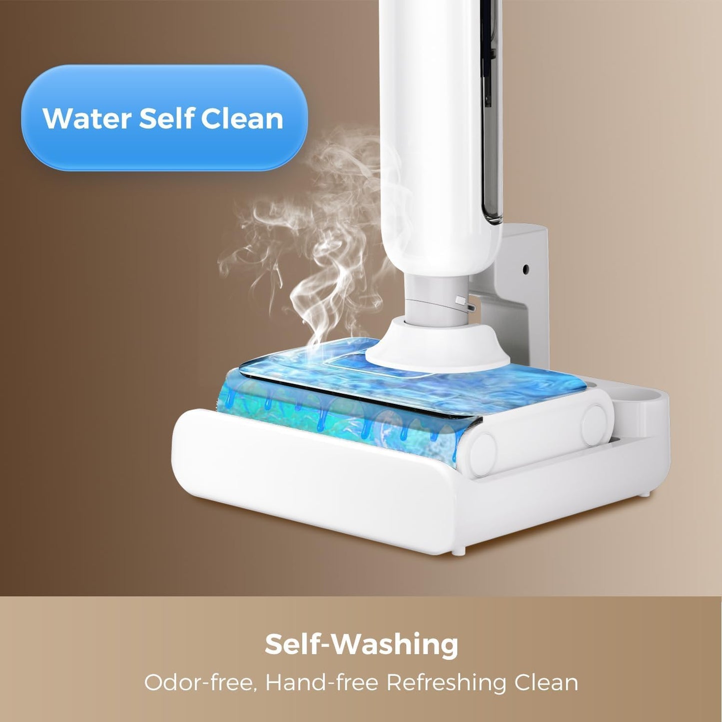 HABIUBIU Wet Dry Vacuum Cleaner Cordless, 23000Pa Mop Combo, 45min Runtime, 180° Lay-Flat, Self-Cleaning, LED & Voice, for Hard Floors & Pet Hair