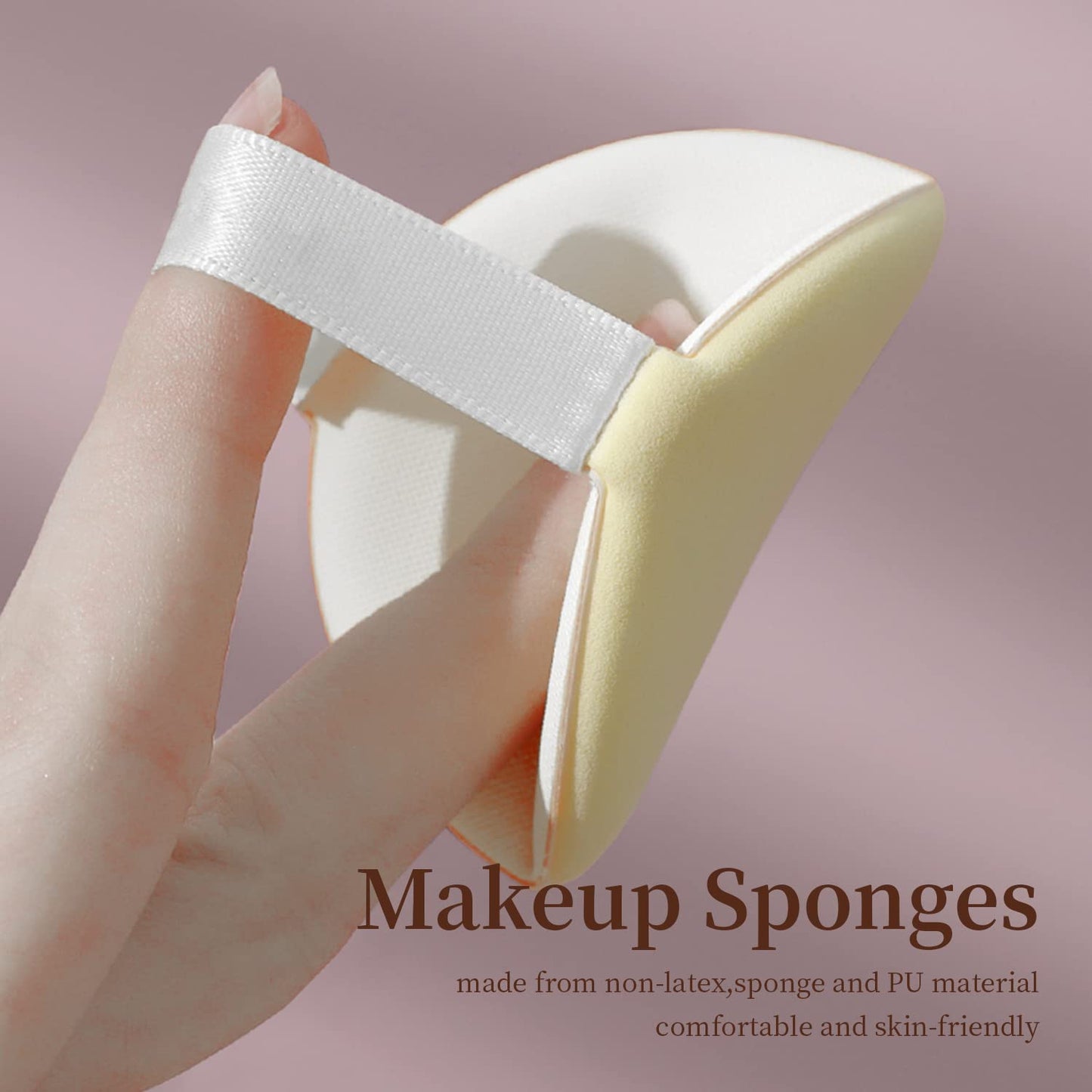 MOHOPE 8Pcs Air Cushion Makeup Sponges for Foundation with Portable Box | Latex-Free Blending Sponge for Liquid, Cream, Foundation and Powder | Round Powder Puff | Mix
