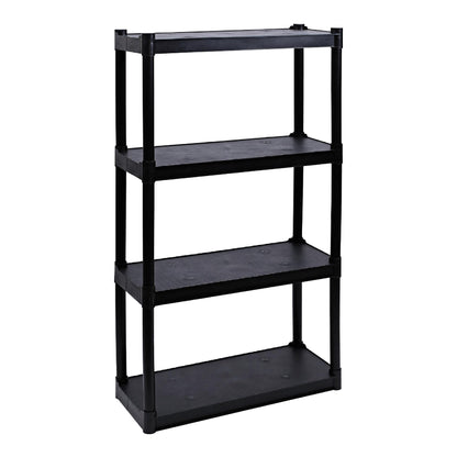 Iceberg Rough 'N Ready 4-Shelf Open Storage Shelving System, 32” W x 54” H, 13”D, Black