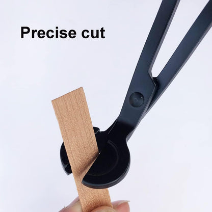 100 PCS Wooden Candle Wicks & Wick Trimmer Wood Candle Wicks 5.1 x 0.5 x 0.04 Inch Smokeless Wood Wicks for Candles with Candle Wick Trimmer and Iron Stand for DIY Candle Making（1mm）