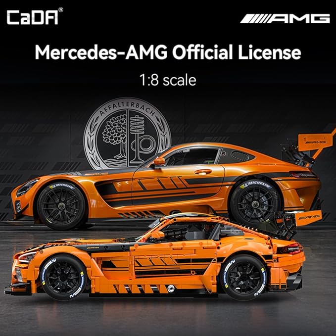 CaDA Master C64008W Mercedes-AMG GT3 Building Set1:8 Scale – 5466 PCS Officially Licensed Supercar Model Large Race Car Building Blocks Kit for Adults &amp Teens