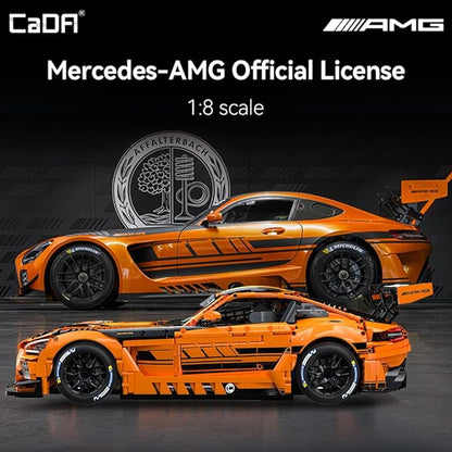 CaDA Master C64008W Mercedes-AMG GT3 Building Set1:8 Scale – 5466 PCS Officially Licensed Supercar Model Large Race Car Building Blocks Kit for Adults &amp Teens