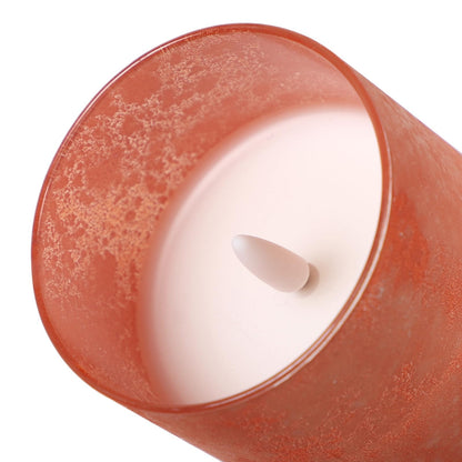 Mingfuxin Flameless Candles with Remote, Orange Candles Battery Operated with Timer, LED Candle for Mantel Bedroom Coffee Table Halloween Decorations