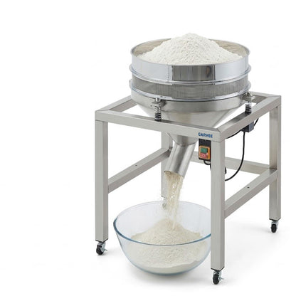 Automatic Powder Sifter Machine, Electric Flour Sieve Shaker with 40 Mesh & 100 Mesh Stainless Steel Screens, High-Speed Sifting Machine for Baking, Food
