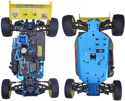 RC Car Two Speed Nitro RC Truck for Adult 1/10 75CC Oil-Powered RC Crawler Truck 90KM/H Fast 4WD Hobby Grade Racing Car Off Road Buggy Nitro Gas Power Remote Control Car RC Vehicle 94166