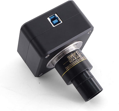 Swiftcam 25 Megapixel Camera for Microscopes, with Reduction Lens, Calibration Kit, Eyetube Adapters, and USB 3.0 Cable, Compatible with Windows/Mac/Linux