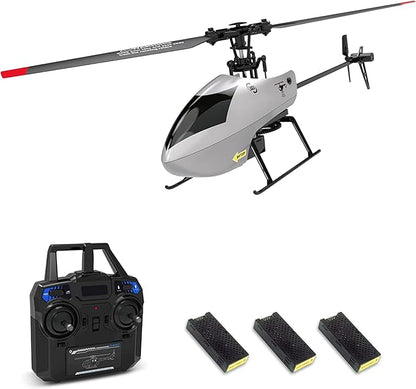 GoolRC C129 V2 RC Helicopter 4 Channel Remote Control Helicopter with 6-Axis Gyro 2.4GHz RC Aircraft with 3D Flips Altitude Hold One Key Take Off/Landing and 3 Batteries for Adults and Beginners