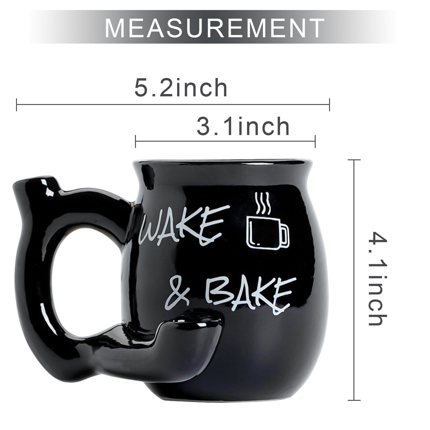 ISTOOLL Coffee Mug, Novelties Ceramic Cup Father's Day Gift, Black