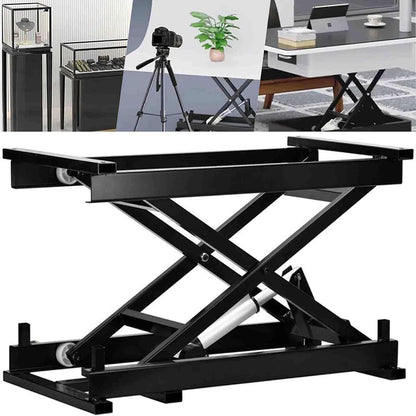 ANTEISI Electric Scissor Lift Table，7.5-27 in Height Adjustable，180Lbs Load,Used for DIY Lifting Coffee Table, Dining Table, and Other Projects,Black Metal Frame