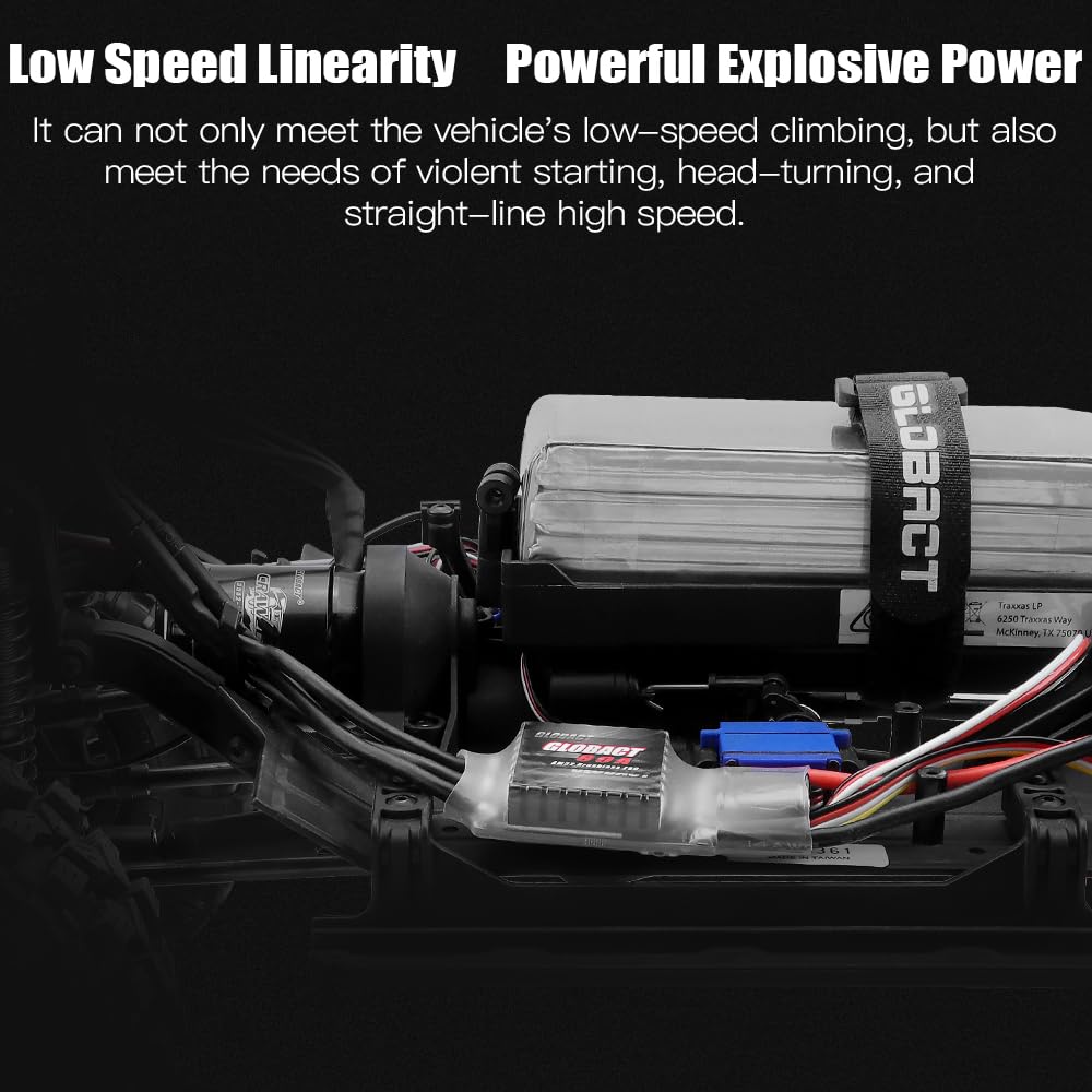 GLOBACT AM32 80A Crawler ESC and 3542 Brushless Motor Kit for 1/8 1/10 RC Crawler Car Axial SCX10 TRX-4 TRX-6 (2250KV 3542)